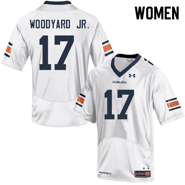 Women's Auburn Tigers #17 Robert Woodyard Jr. White 2022 College Stitched Football Jersey